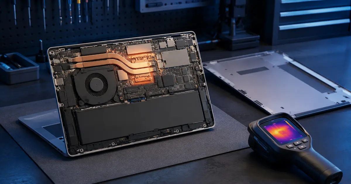 Aşırı ısınan ve kapanan laptop için soğutma sistemi kontrolü